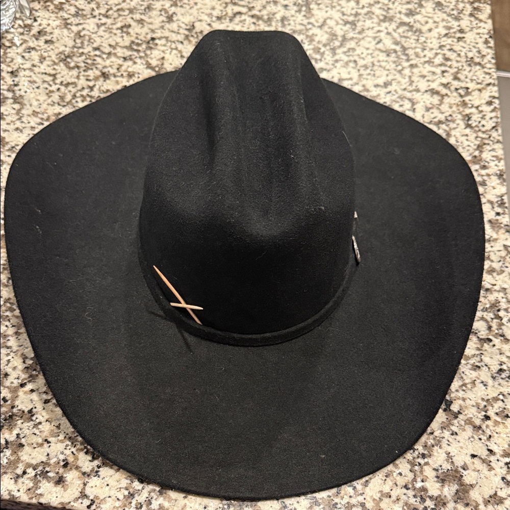 Ariat Black Cowboy Hat with Logo